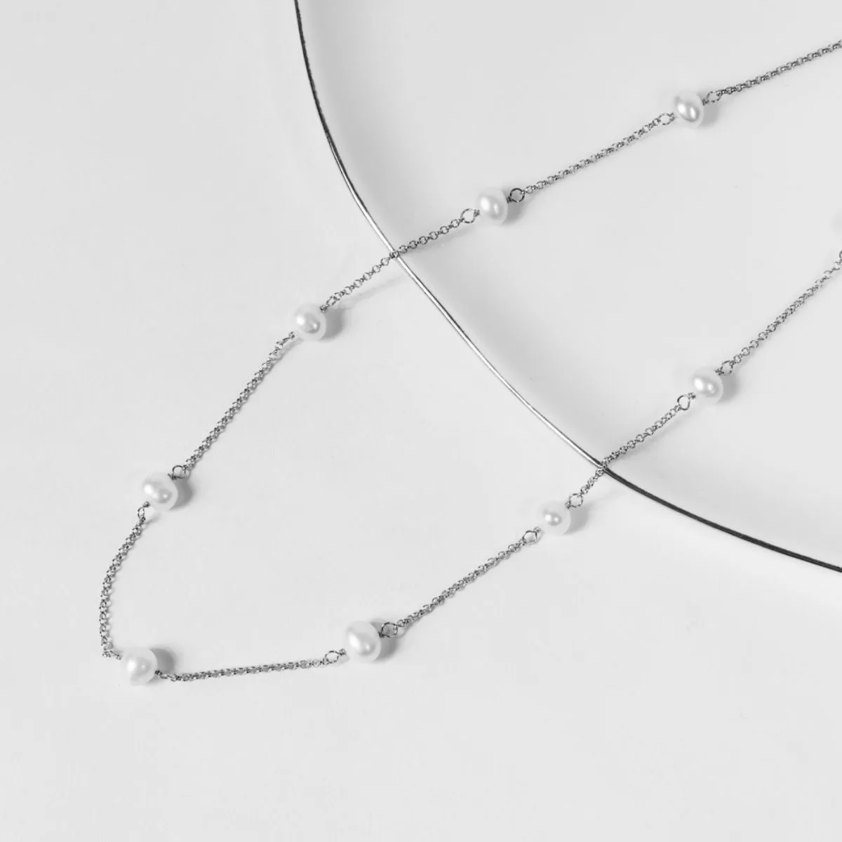 Freshwater Pearl Station Necklace