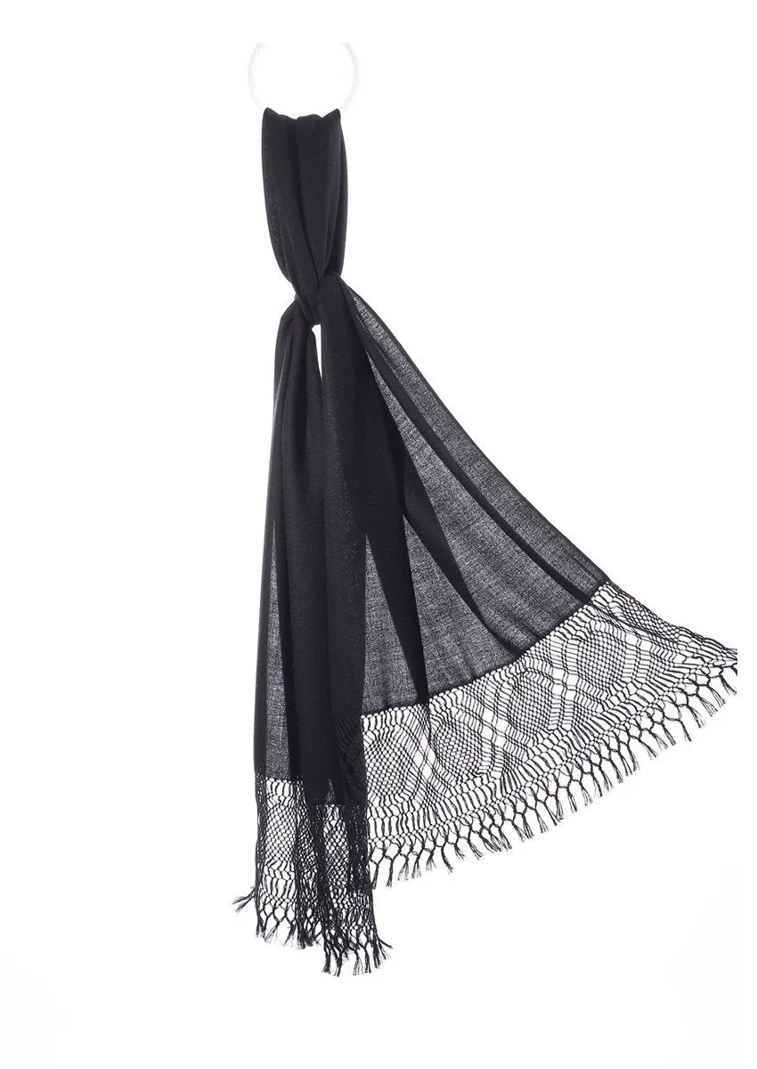 Fringe Shawl with Traditional Chinese Hand-knotting