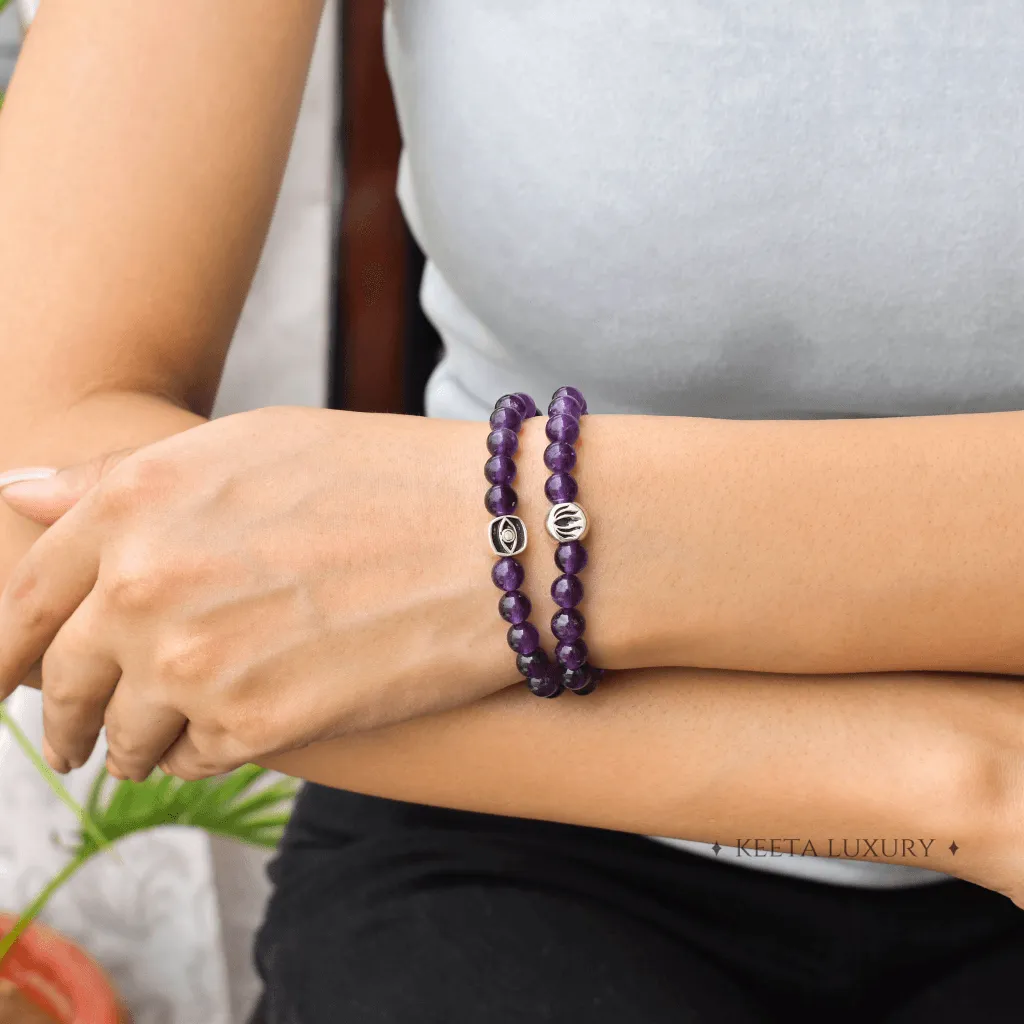 Gaze Of Protection - Amethyst Bracelets