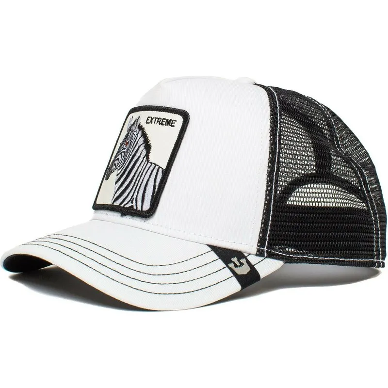 Goorin Bros Youth Sized Little Stripe Trucker Hat (White)