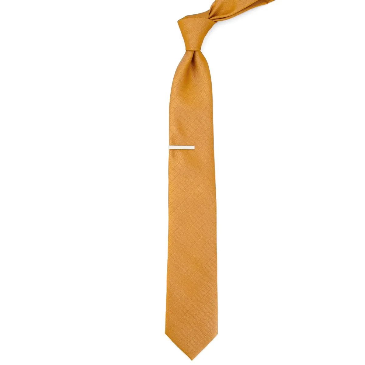 Herringbone Vow Marigold Tie