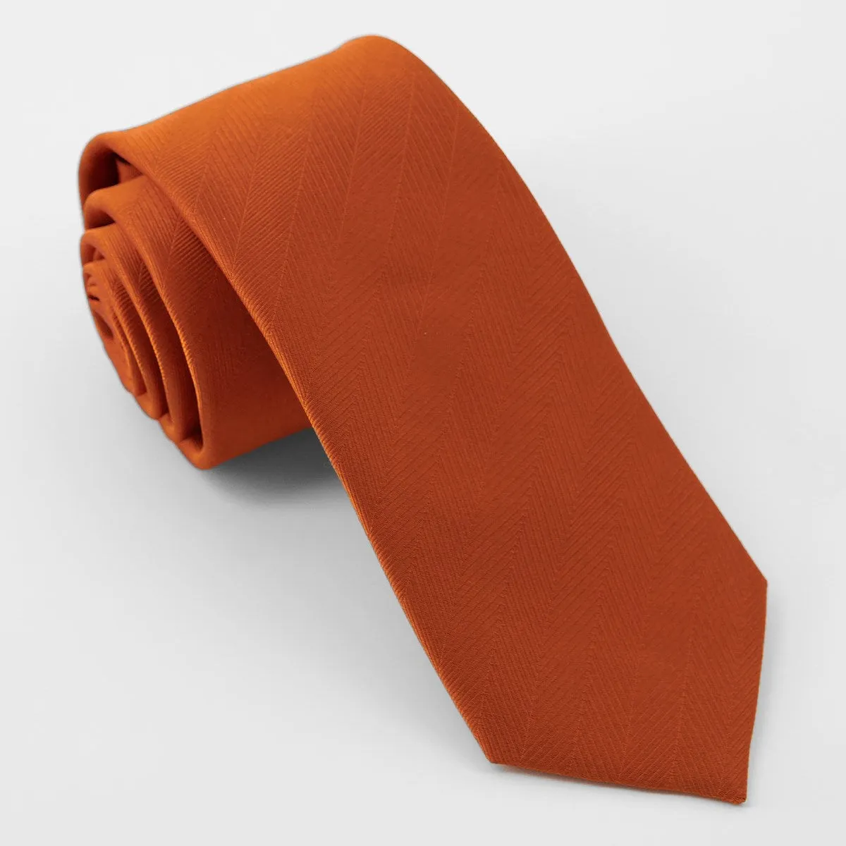 Herringbone Vow Rust Tie