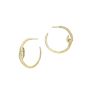 Hook Hoop Earrings - Yellow Gold Vermeil