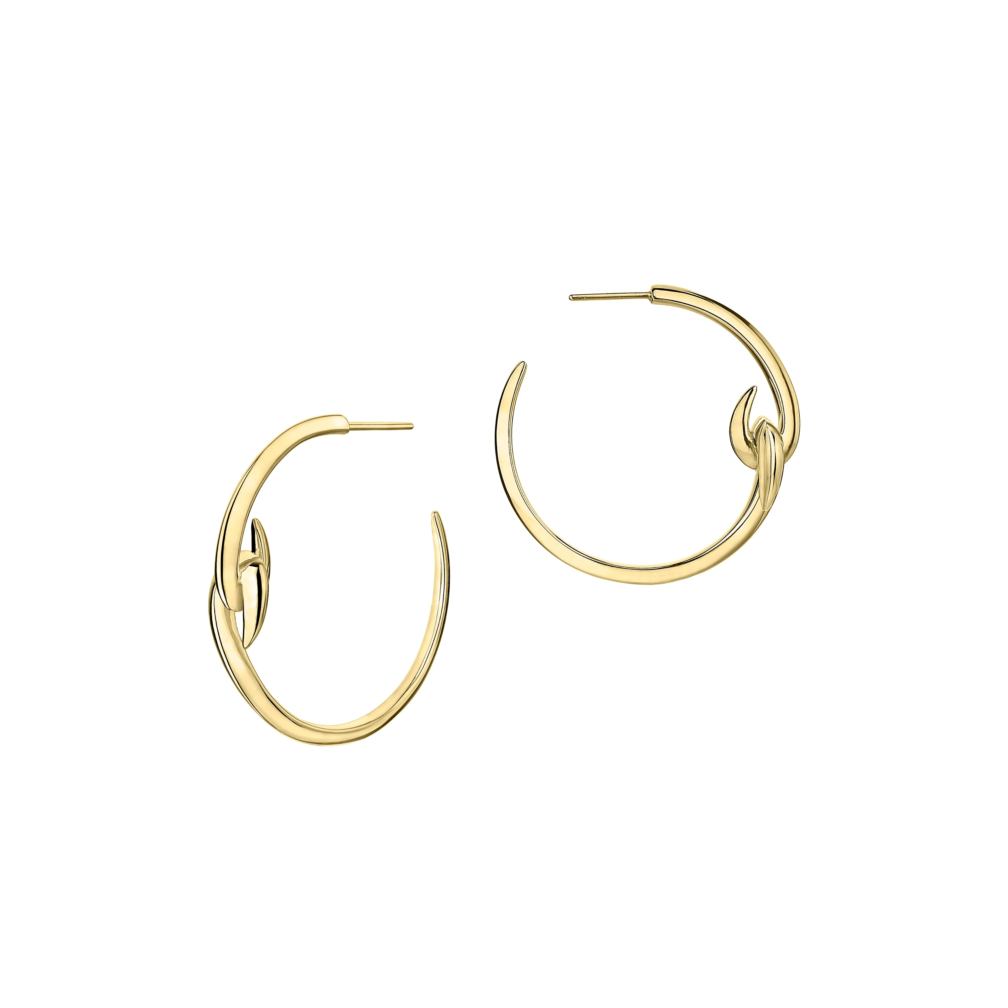 Hook Hoop Earrings - Yellow Gold Vermeil