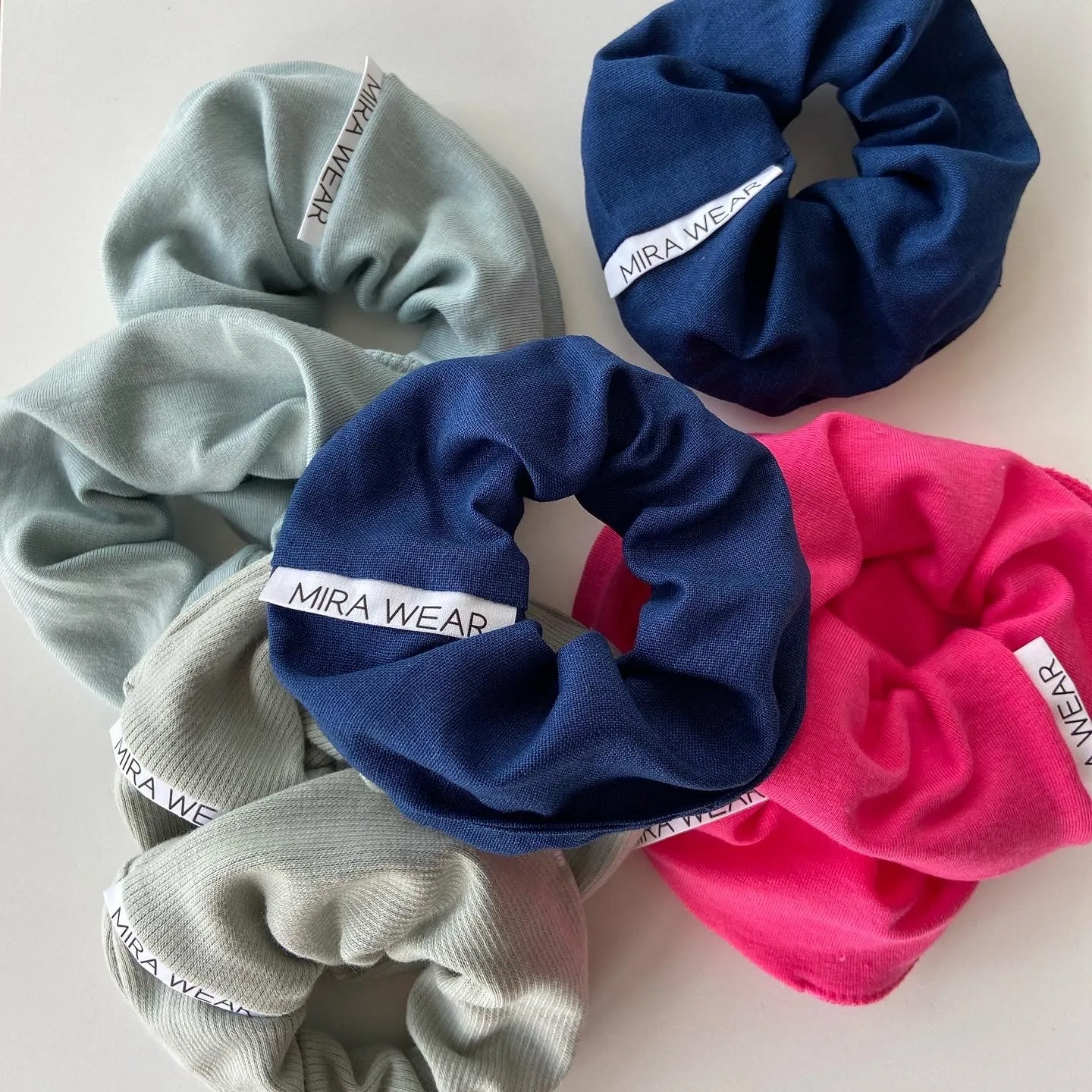 Hot Pink Organic Cotton Branded Scrunchie