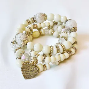 Ivory Beaded Bracelet Stack