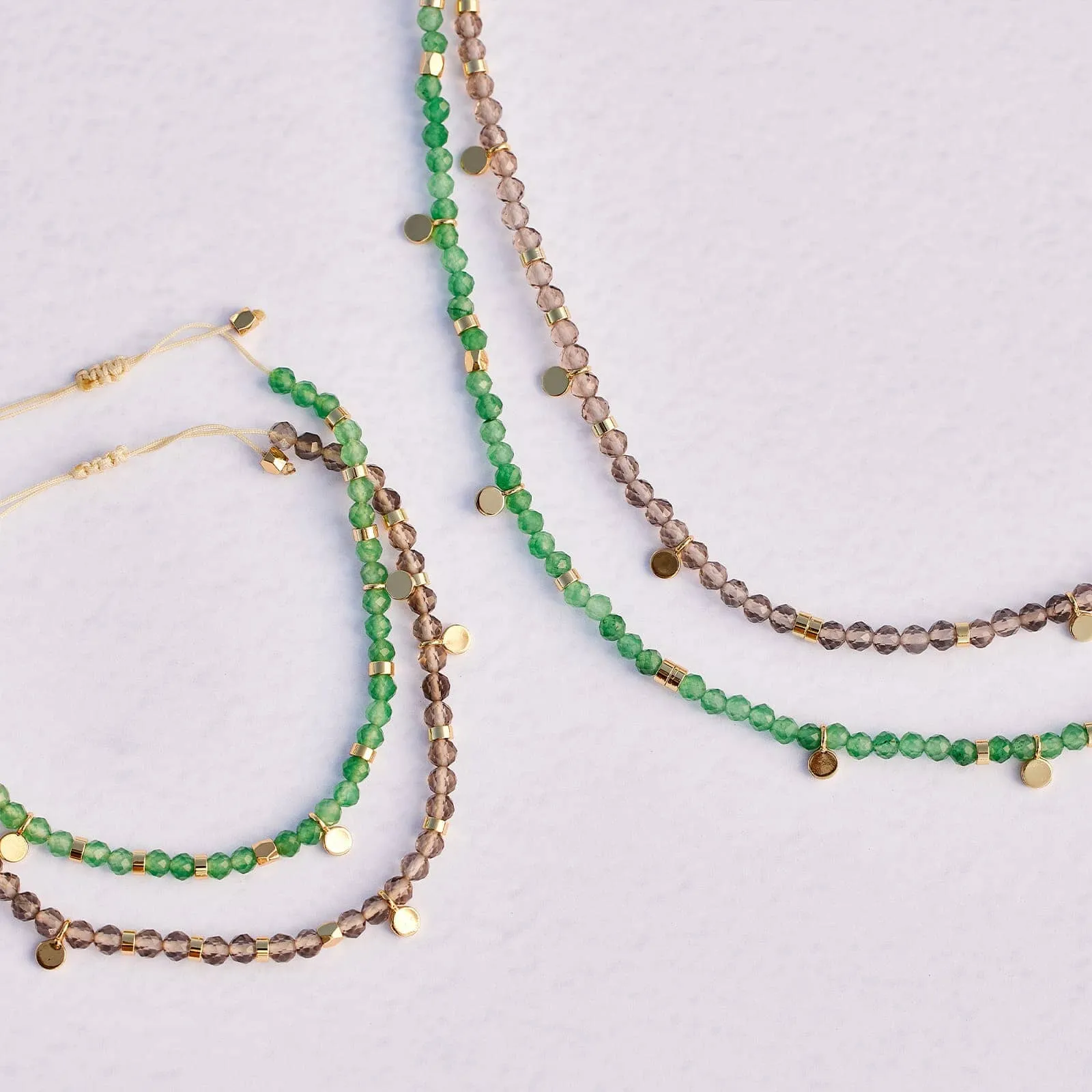 Jade Beaded String Bracelet