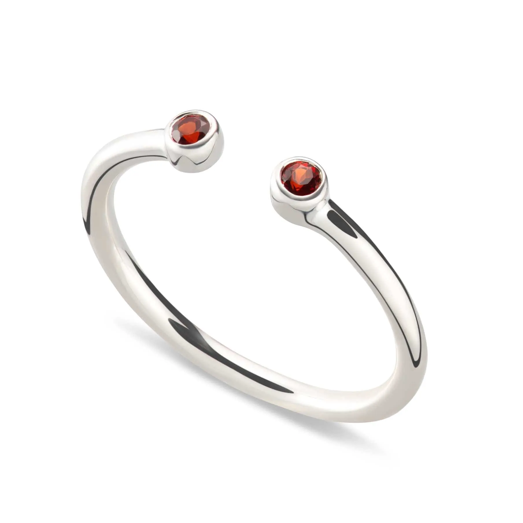 January Birthstone Open Style Ring, Garnet