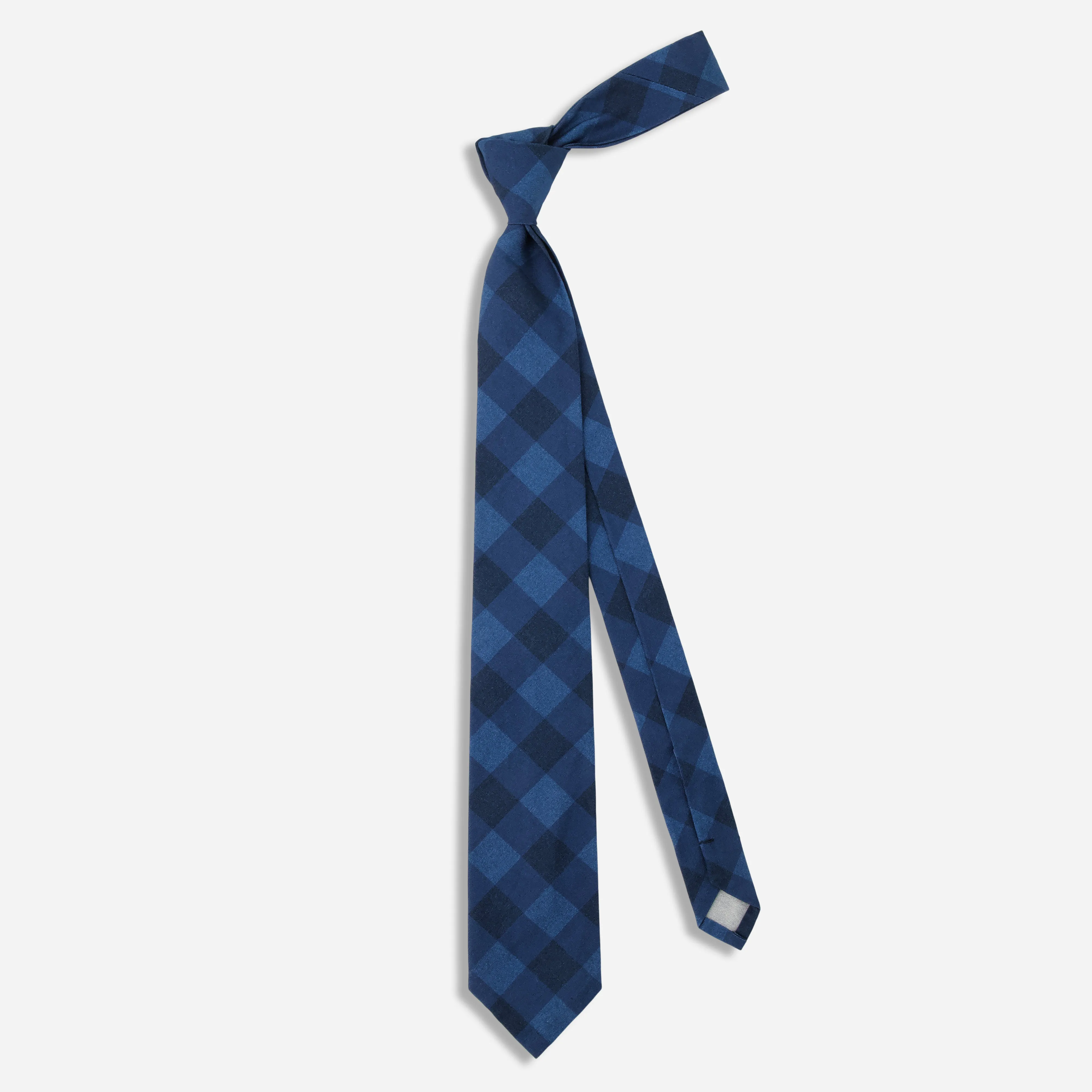 Lakeshore Buffalo Check Navy Tie