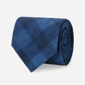 Lakeshore Buffalo Check Navy Tie