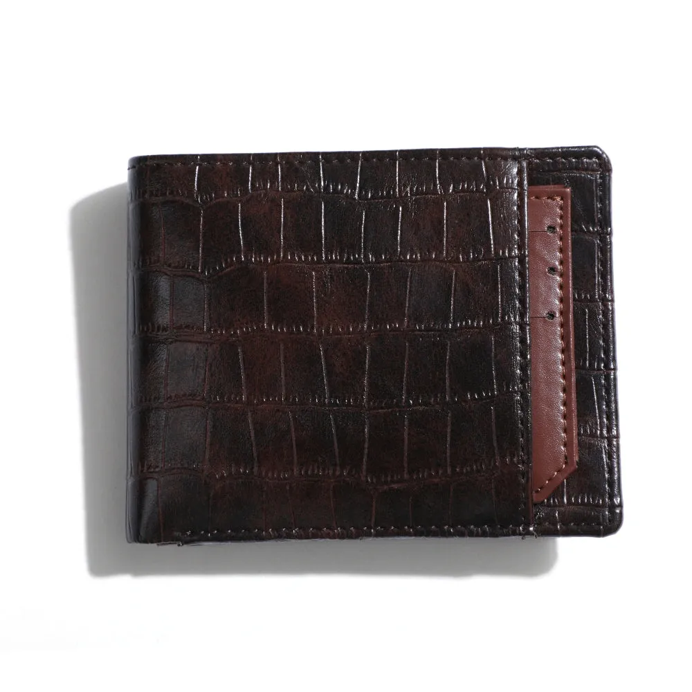 Merci - Croco Brown Wallet   Card Holder