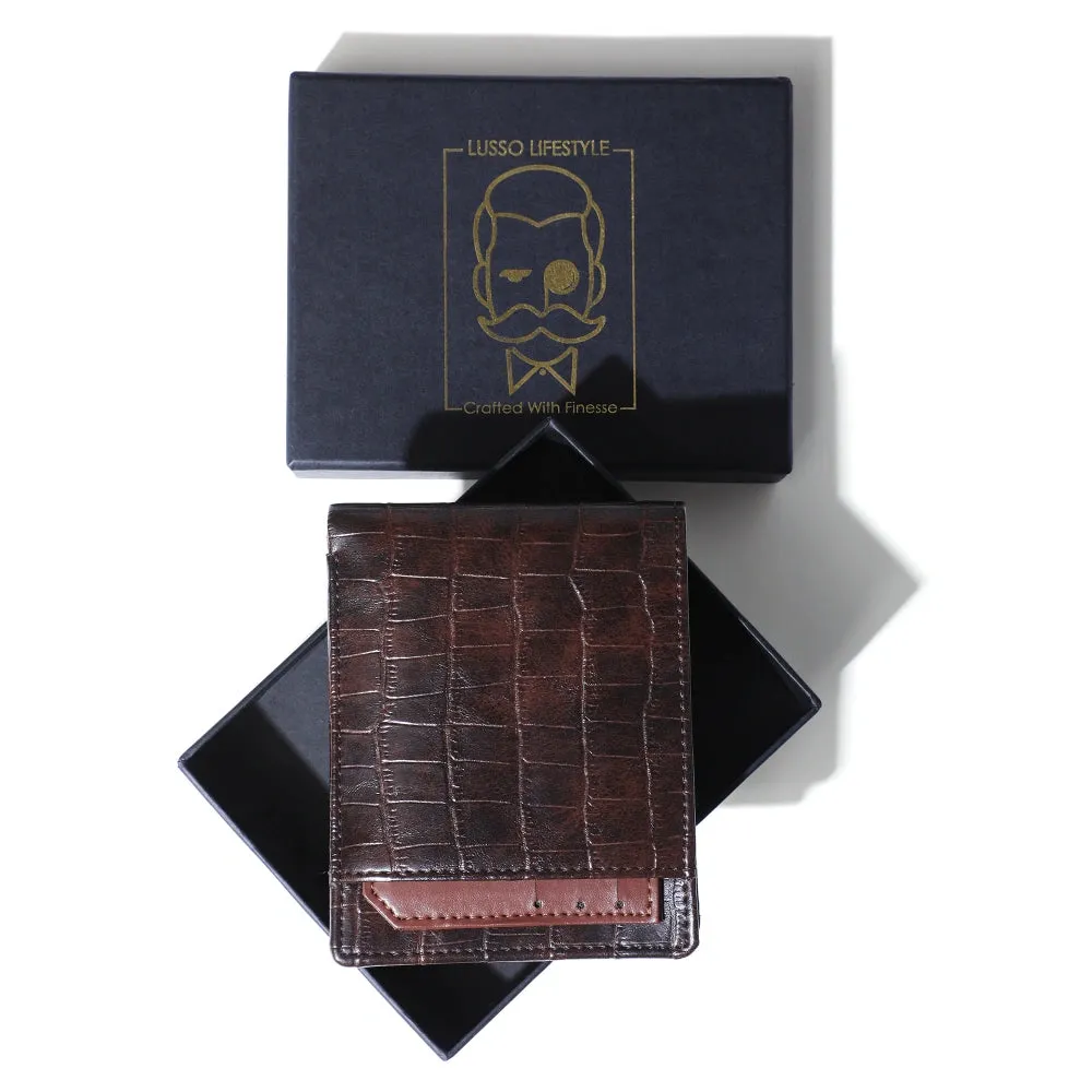 Merci - Croco Brown Wallet   Card Holder