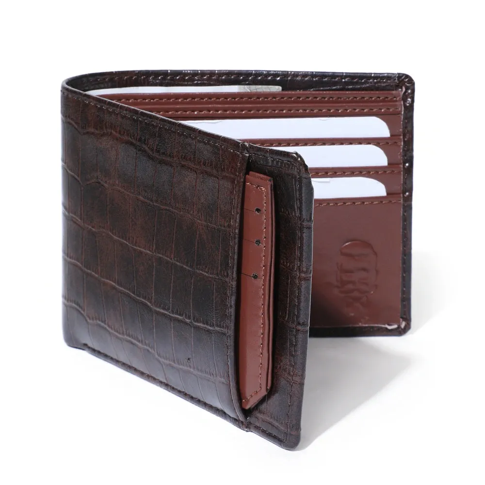 Merci - Croco Brown Wallet   Card Holder