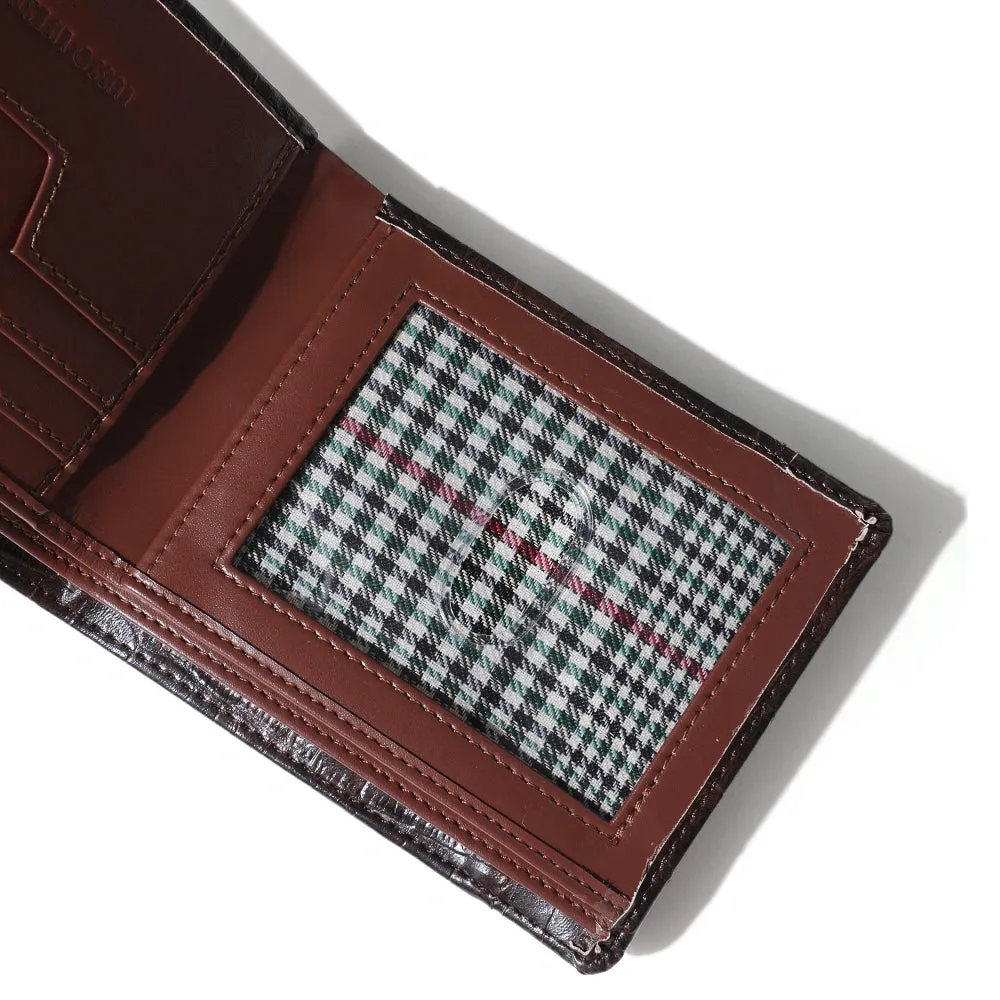 Merci - Croco Brown Wallet   Card Holder