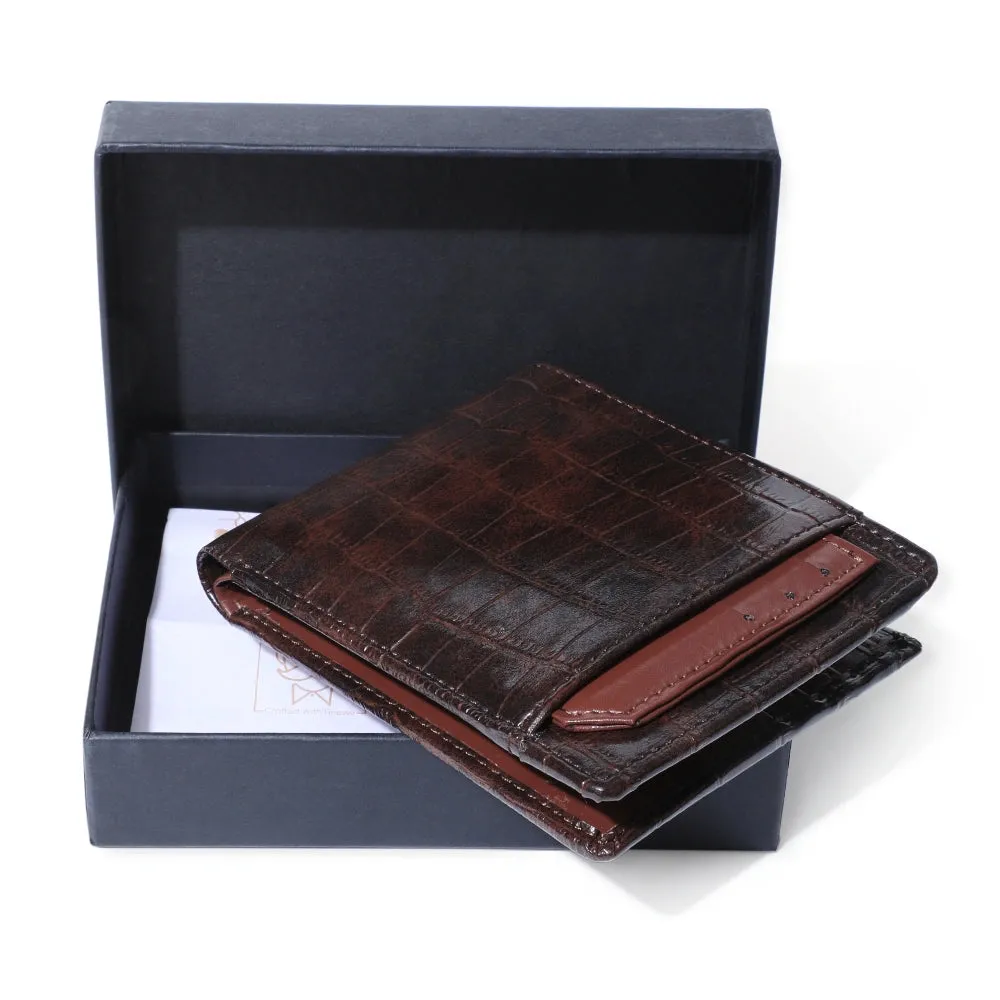 Merci - Croco Brown Wallet   Card Holder