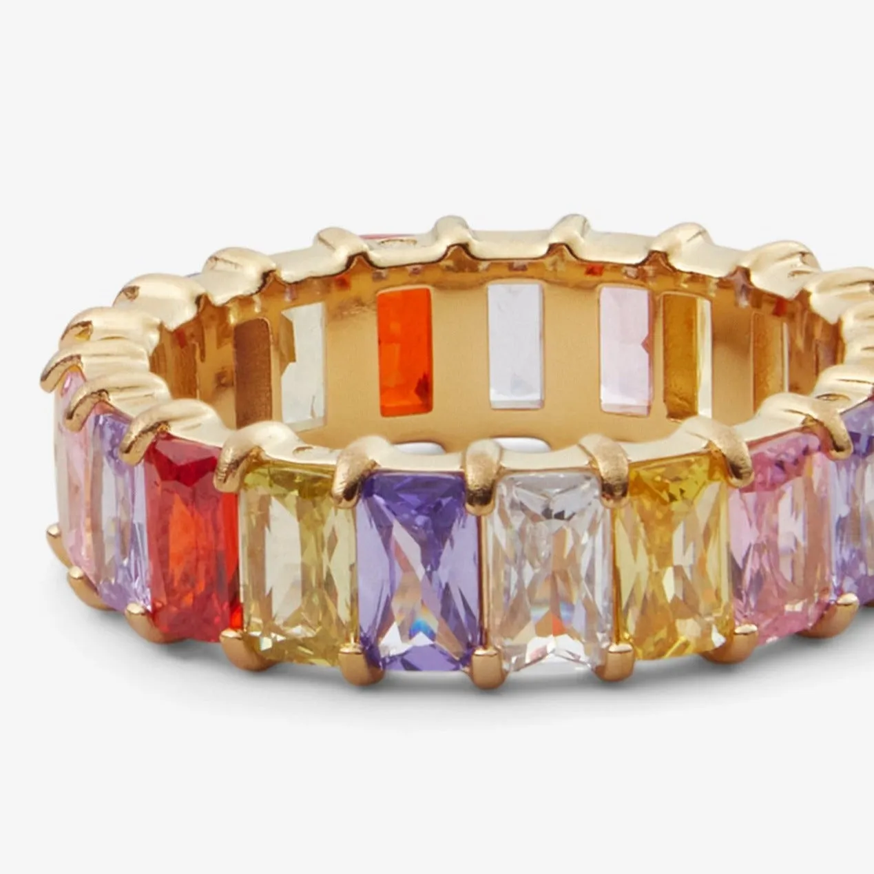 MULTICOLOUR GEMSTONE RING Gold