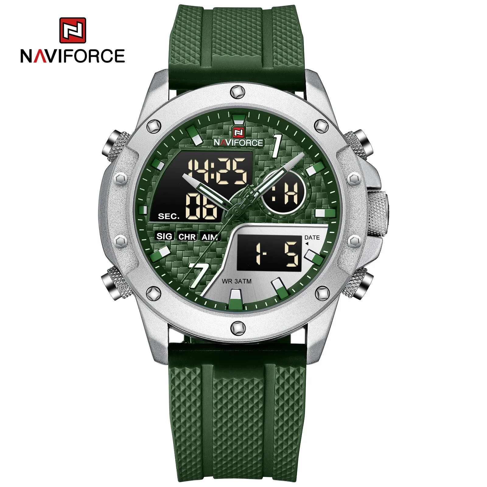 NAVIFORCE 9221  mens watches New original brand Digital Quartz watch waterproof sport wristwatch for man