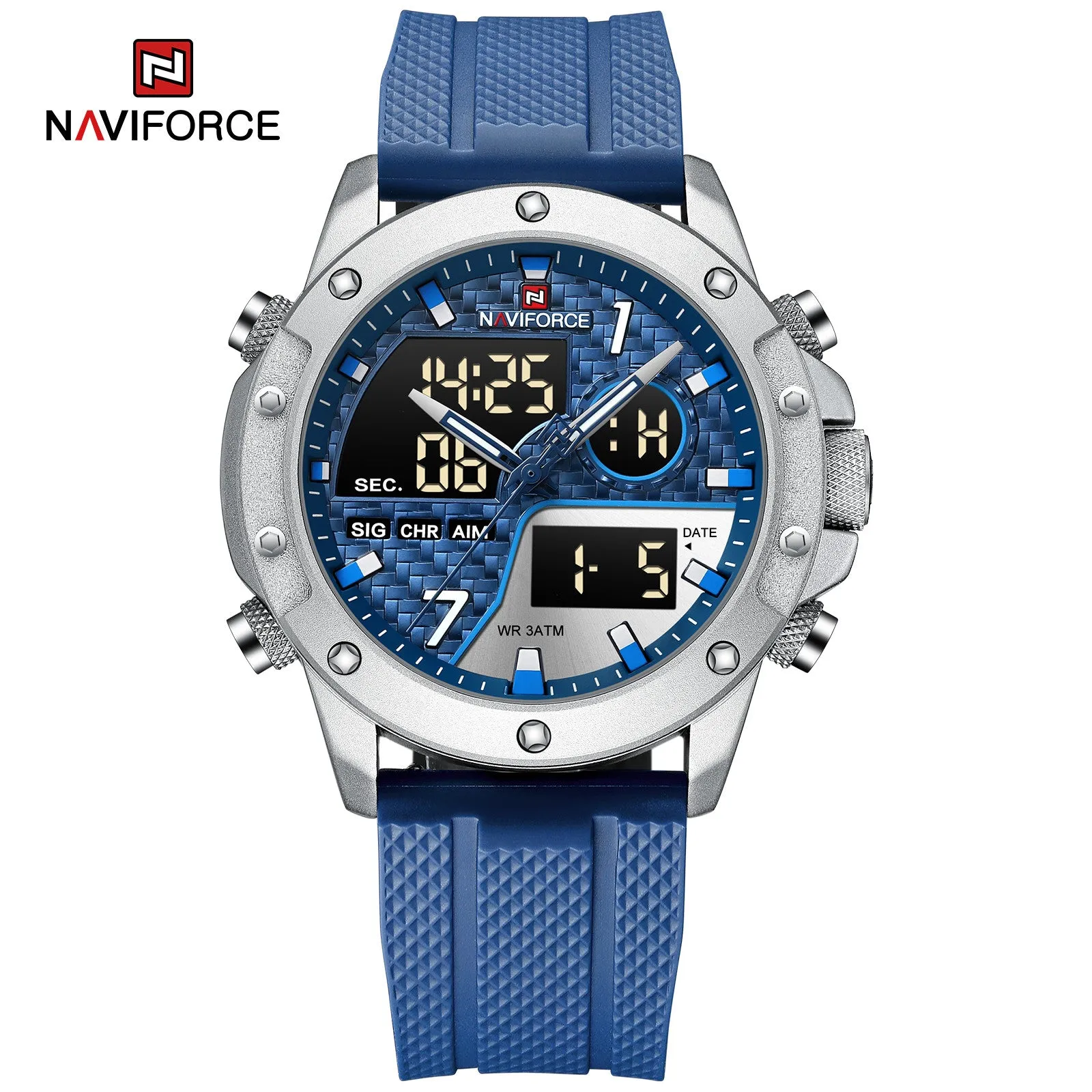 NAVIFORCE 9221  mens watches New original brand Digital Quartz watch waterproof sport wristwatch for man