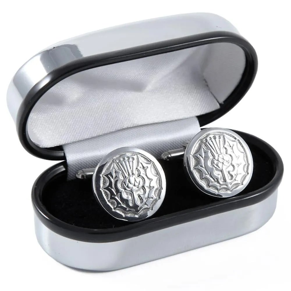 Pewtermill Cuff Links - Scottish Thistle