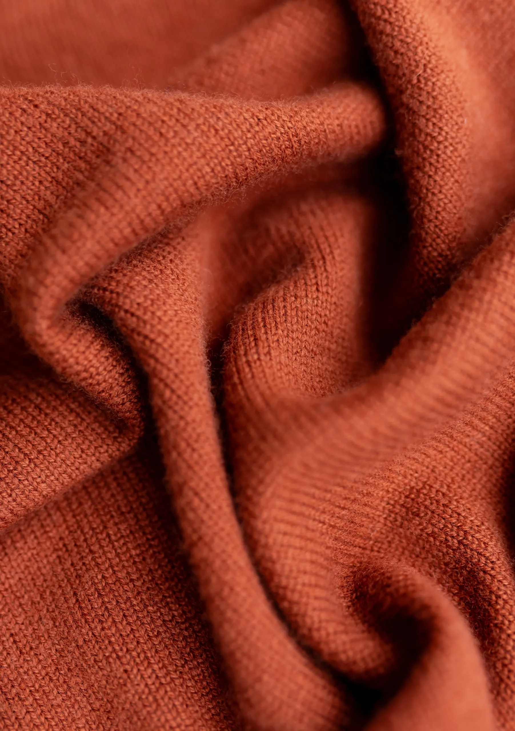 Pre-order Merino Triangle Scarf in Rust