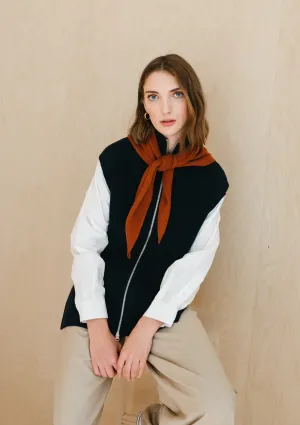 Pre-order Merino Triangle Scarf in Rust