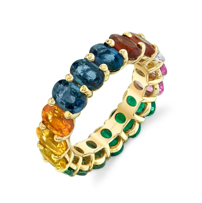 RAINBOW OVAL ETERNITY BAND