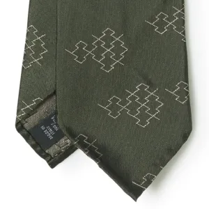 Elegant Seven-Fold Zig-Zag Silk Tie