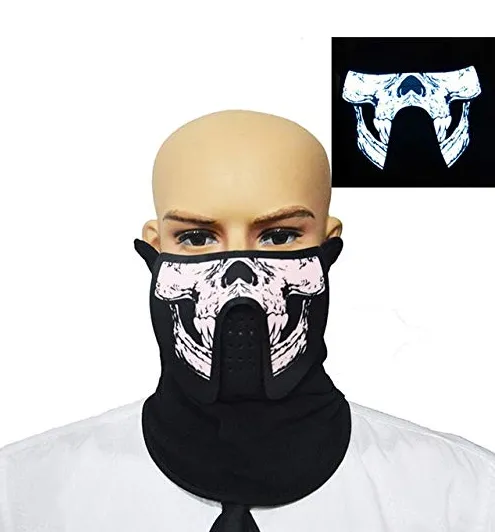 Sound Activated LED Half Mask