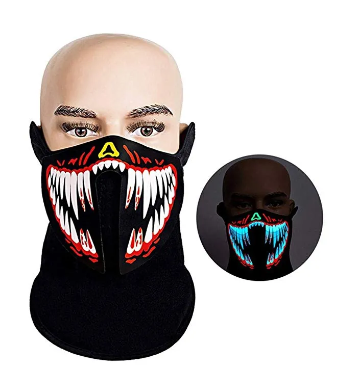 Sound Activated LED Half Mask