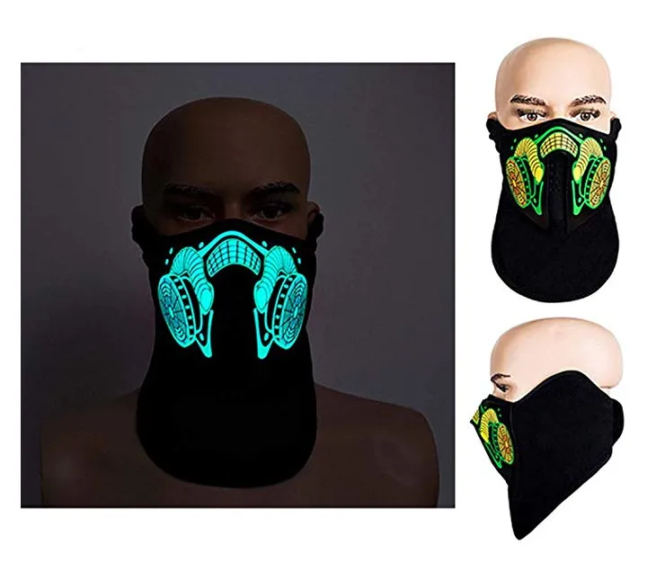 Sound Activated LED Half Mask