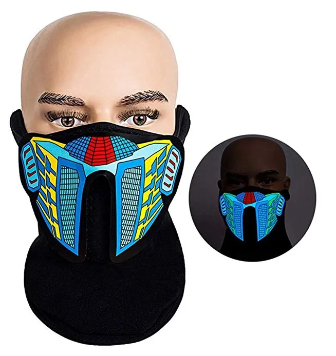 Sound Activated LED Half Mask