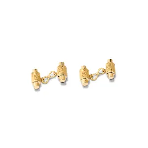 Teatro Massimo Double Ended Cufflinks Yellow Gold