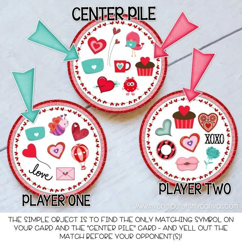 Valentine GAME TRIO Printable