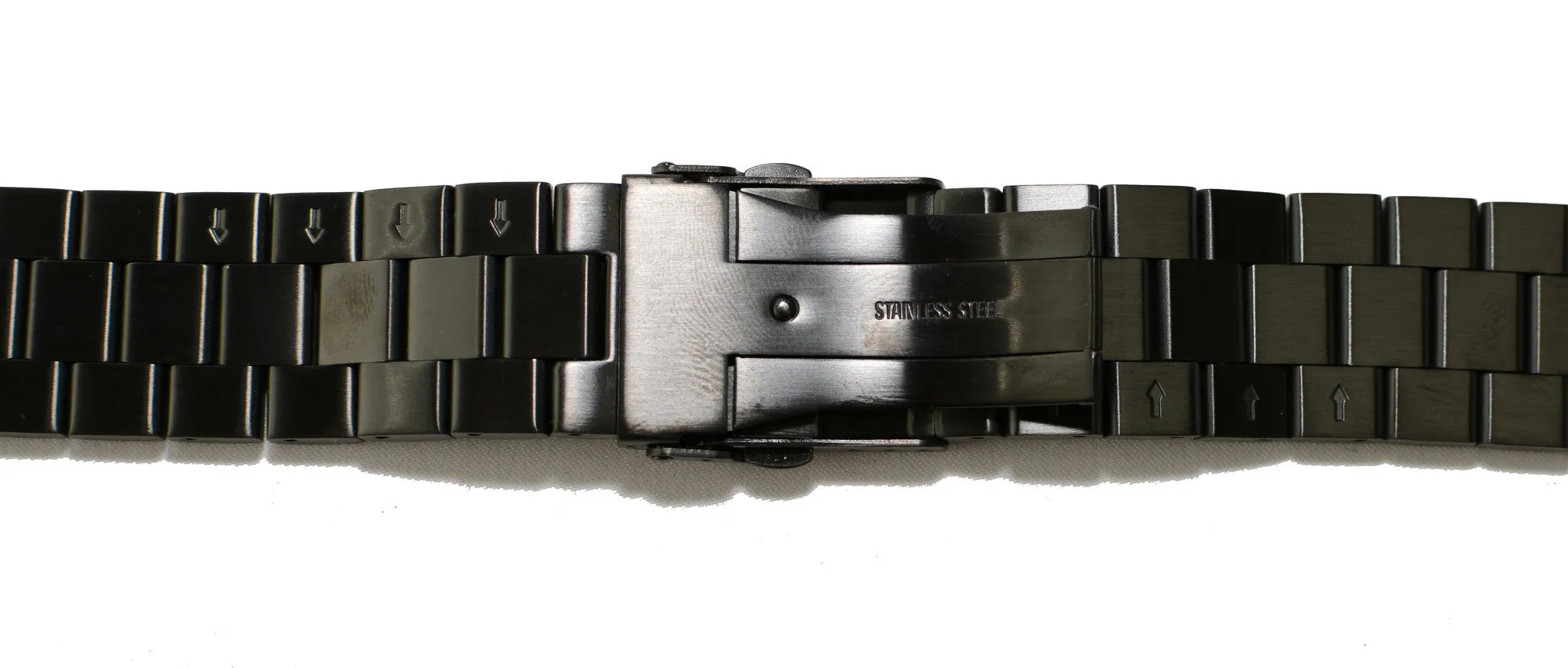 Watch Band- 22mm Black Stainless Steel (For 44mm and 48mm watch cases)